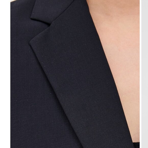 NWT THEORY 1 BUTTON SLIM JACKET IN BLACK - 0 - Picture 4 of 8